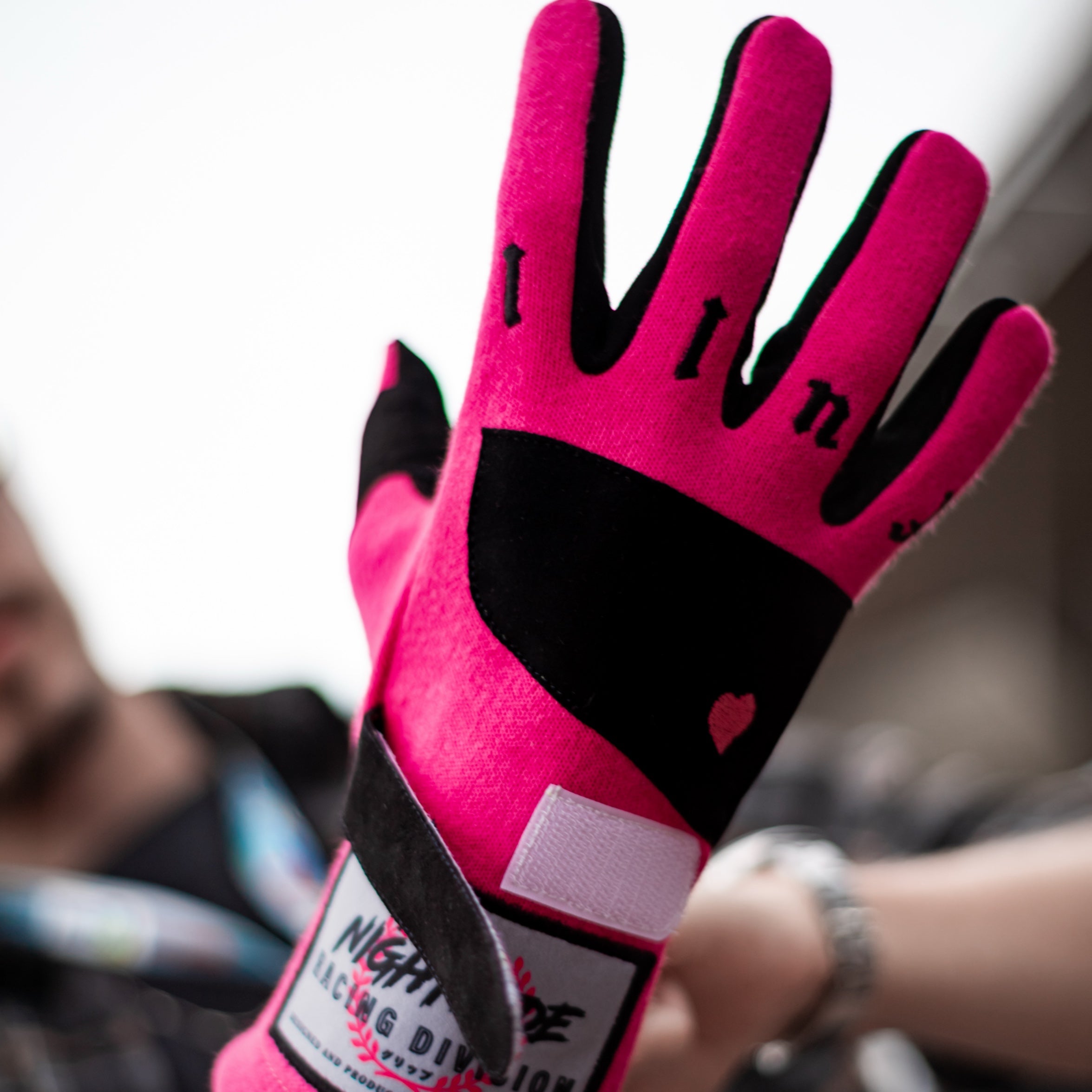 Nightride Racing Gloves – PINK & BLACK