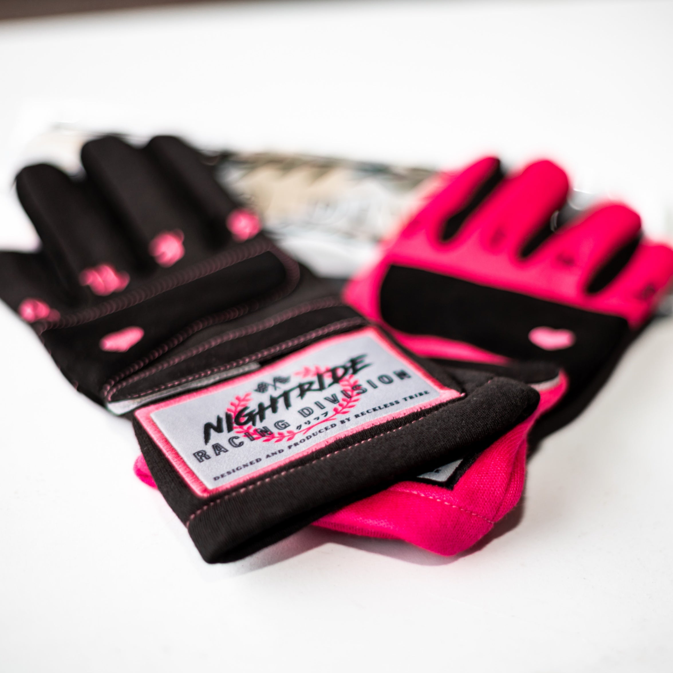 Nightride Racing Gloves – PINK & BLACK