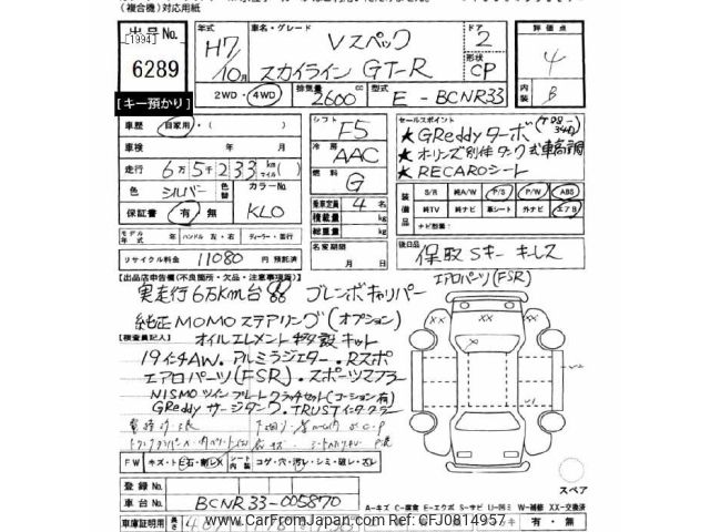 Nissan Skyline R33 GTR VSPEC 1995