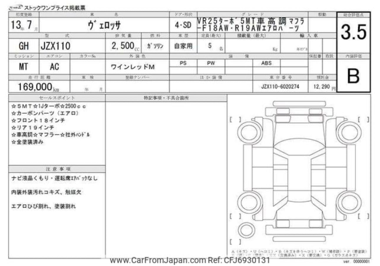 Toyota Verossa JZX110 2001